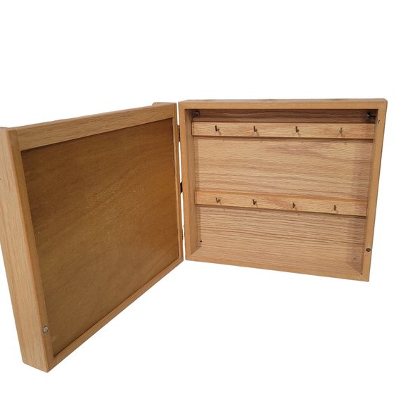 Bamboo Key and Mail Organizer For Wall entry way. key and mail mud room key - Picture 2 of 6